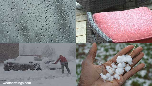 rain snow sleet and hail